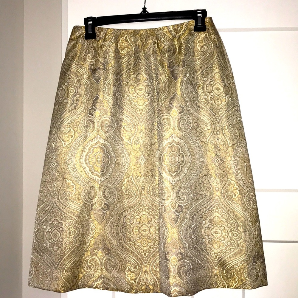 Talbots Skirt - gold shimmer